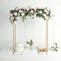 2022 romantic candle light dinner props candle holder plinth stand wedding table flower centerpiece floral metal display shelf