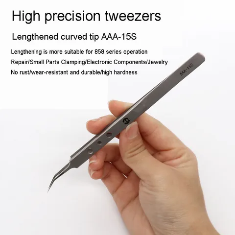 Оригинальный Пинцет из нержавеющей стали, точный изогнутый и прямой удлиненный Немагнитный инструмент для ремонта щипцов