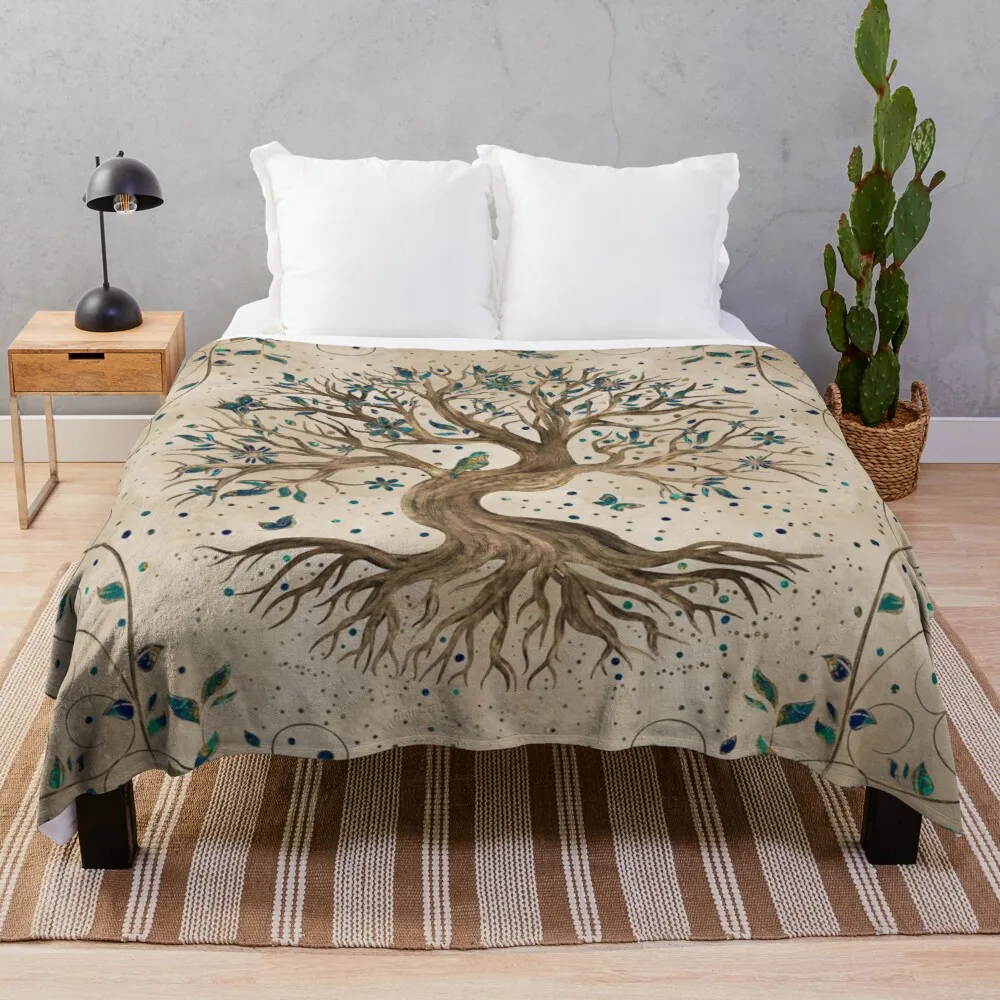 

Tree of Life - YggdrasilThrow Blanket For Sofa Thin Decorative Sofa Blankets
