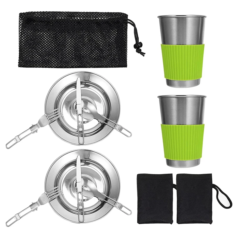 

Camping Cookware Kit Camping Dishes Tableware Picnic Camp Cooking Gear Set For Backpack Hiking Picnic BBQ