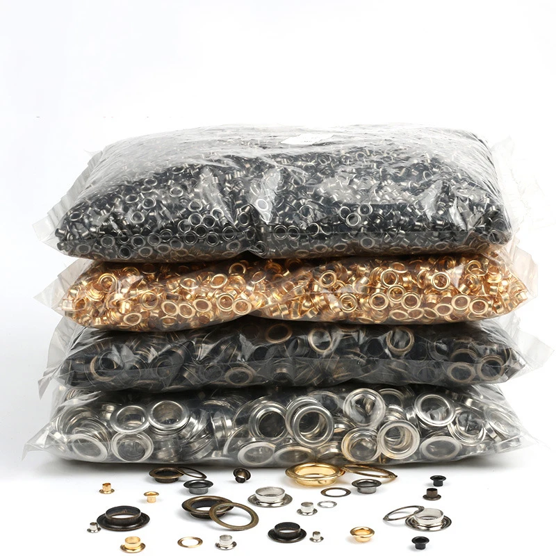 100 комплектов 4 мм латунные проушины с шайбой кожаные ремесла ремонт круглые для