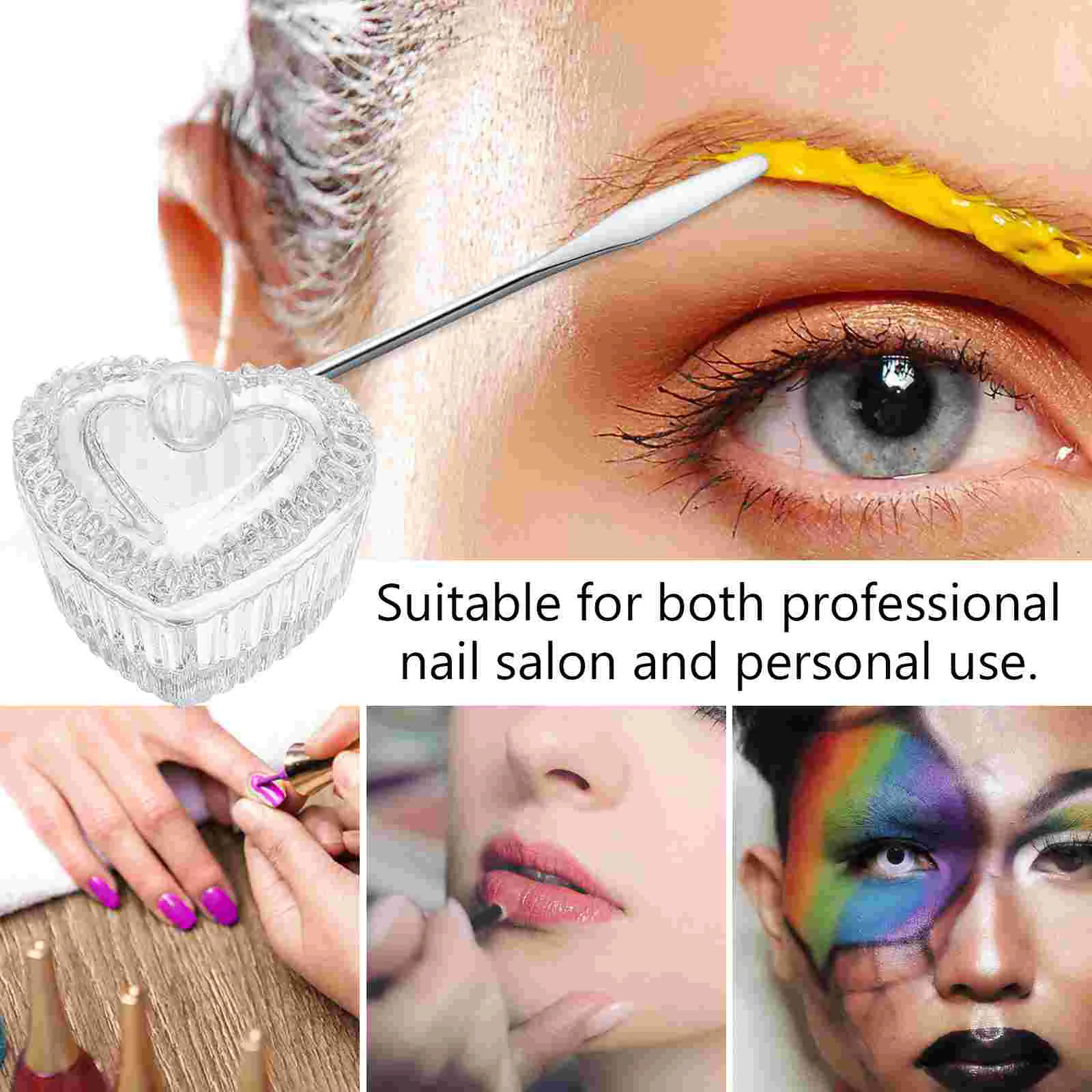 2 шт. хрустальная чашка для ногтей мини-кристаллы инструменты прозрачный