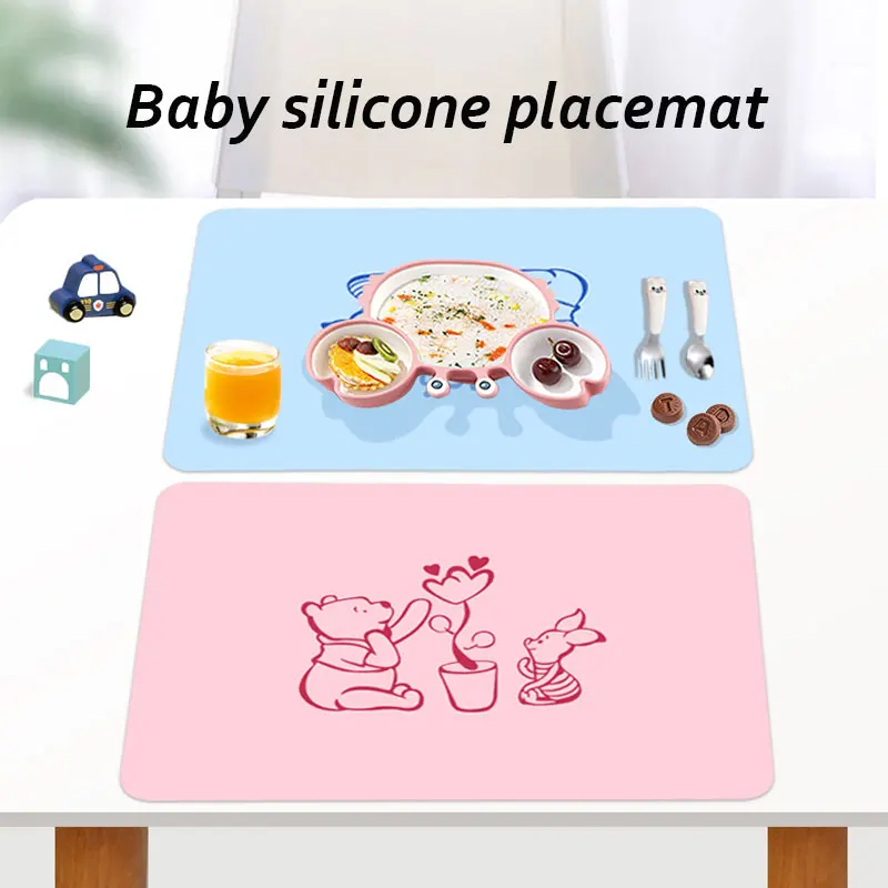 

40*30cm Baby Placemats Silicone Heat Insulation Placemat for Children Kids Waterproof Non-slip Cartoon Placemat