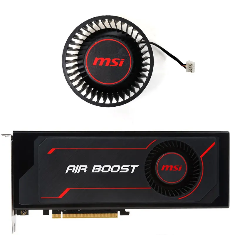 MSI NEW 75MM 4PIN PLB07525B12HH RX VEGA 56 AIR GPU Fan，For MSI RX VEGA 56、VEGA 64 Graphics card cooling fan