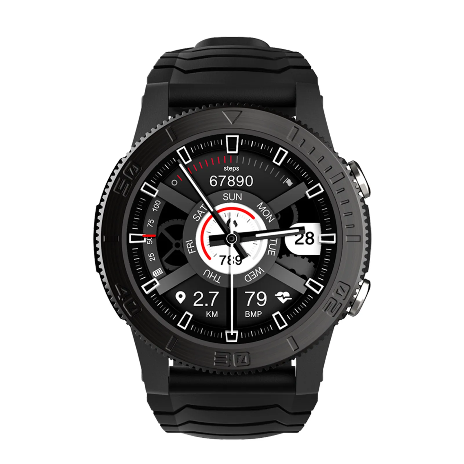 

XTREK Men Sports Smart Watch GPS 360*360dpi Heart Rate SpO2 VO2max Stress 120 Sports Mode Smartwatch IOS