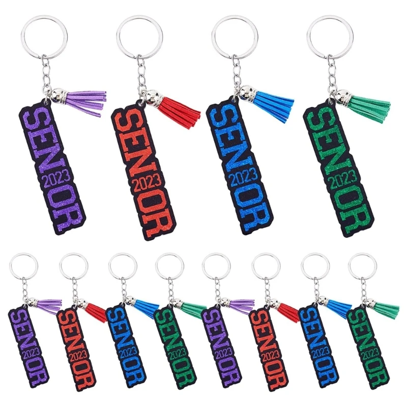 

12 Pack Graduation Pendant Keychains Inspirational Keyrings Alloy Material Keychain Pendent Keychains Student Gifts