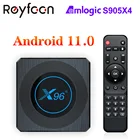 ТВ-приставка X96 X4 Amlogic S905X4 Android 11 4 Гб 64 Гб RGB светильник поддержкой AV1 8K Dual Wifi BT4.1 Youtube 32 Гб ТВ-приставка X96X4 медиа