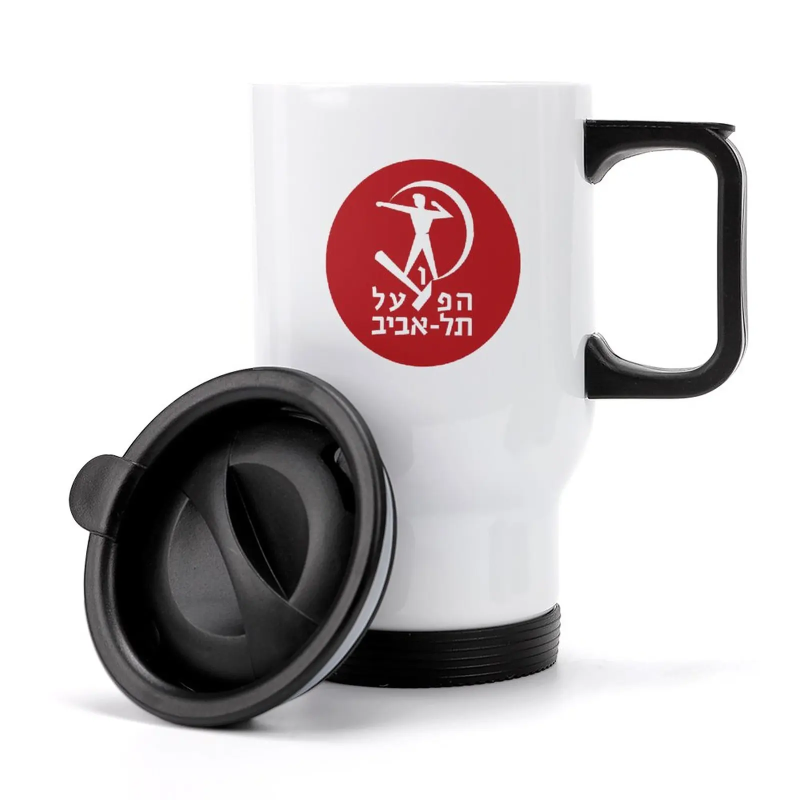 

Israel Hapoel Tel Aviv Bc Insulated Travel Coffee Mug, Stainless Steel Travel Tumbler, Thermal Cup with Splash Proof Sliding Lid