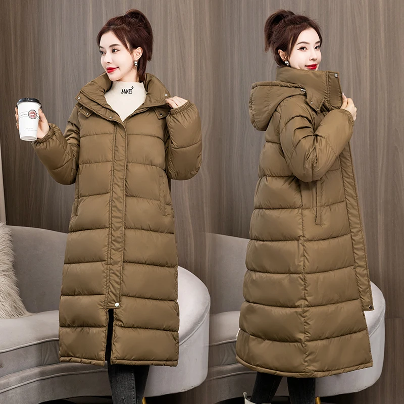 Down Cotton Coat All-matching women's Long Coat 2023 Winter Korea Fashion L Jacket Promotion