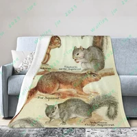 pet cute animal squirrel poster 3d throw blanket brand design blanket quilt bedspread blanket sofa blanket home textile bedding