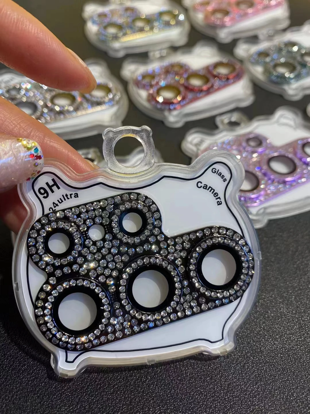 1 шт. АЛМАЗНОЕ КОЛЬЦО Matel для камеры Samsung Galxy S24 Ultra задняя линза Закаленное стекло