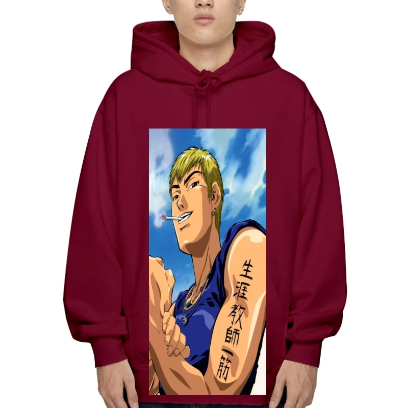 

Толстовка с капюшоном, верхняя одежда, учитель grea onizuka, тату манга сенсей