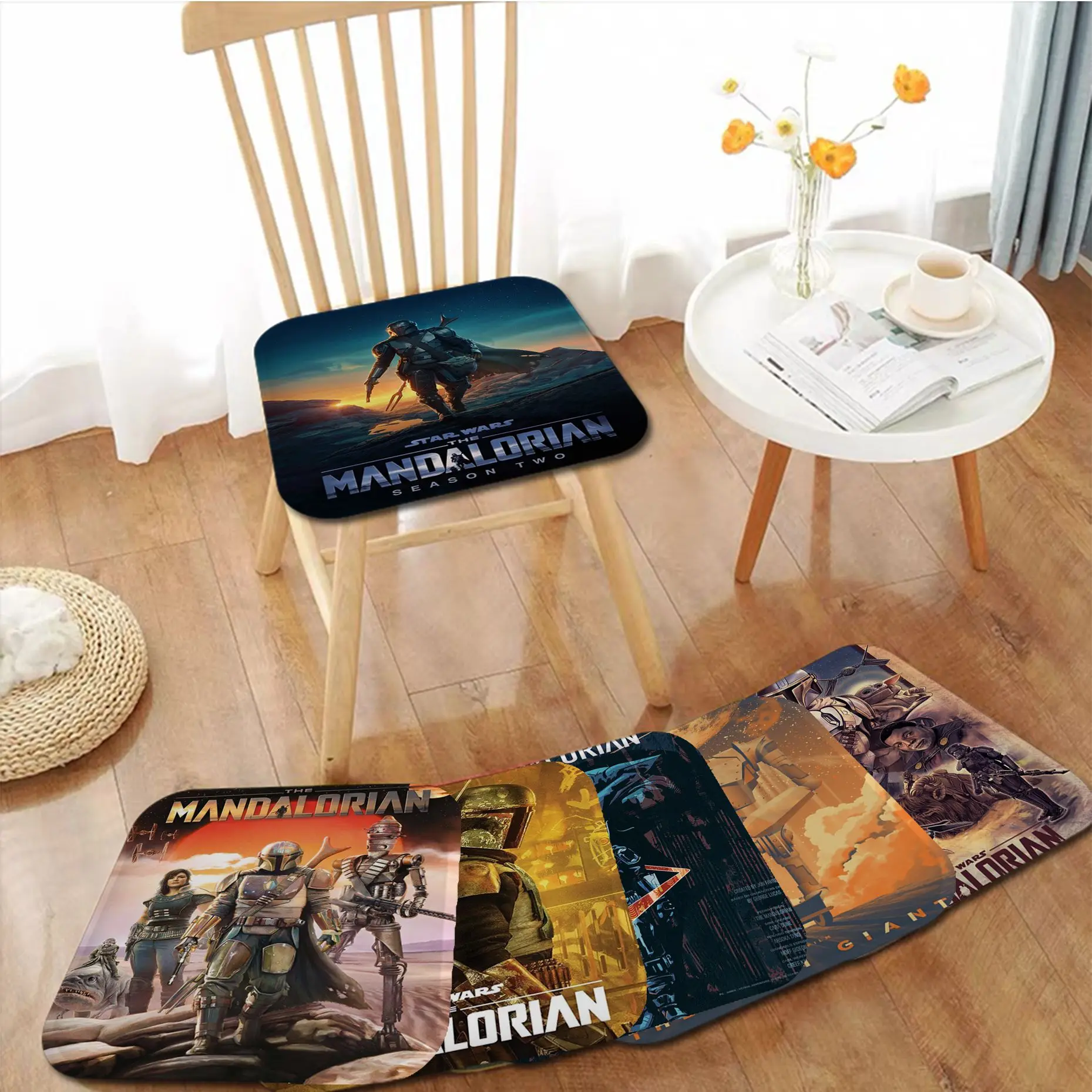 

Disney The Mandalorian Square Dining Chair Cushion Circular Decoration Seat For Office Desk Cushion Pads