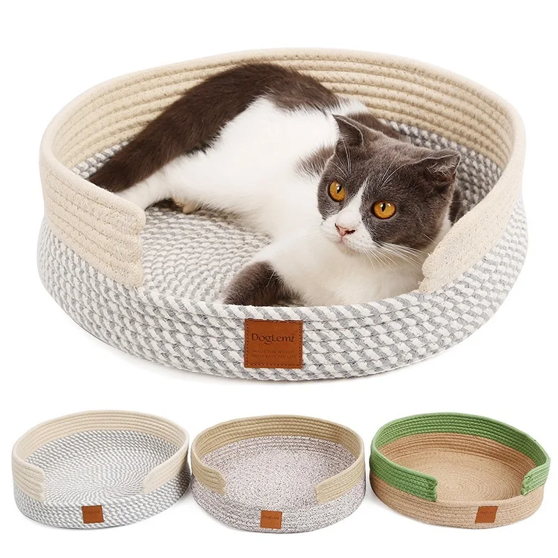 

Pet Cat Nest Pure Cotton Thread Weaving Japanese Cat Claw Mattress Cool And Warm Nordic Ins Net Red Pet Nest