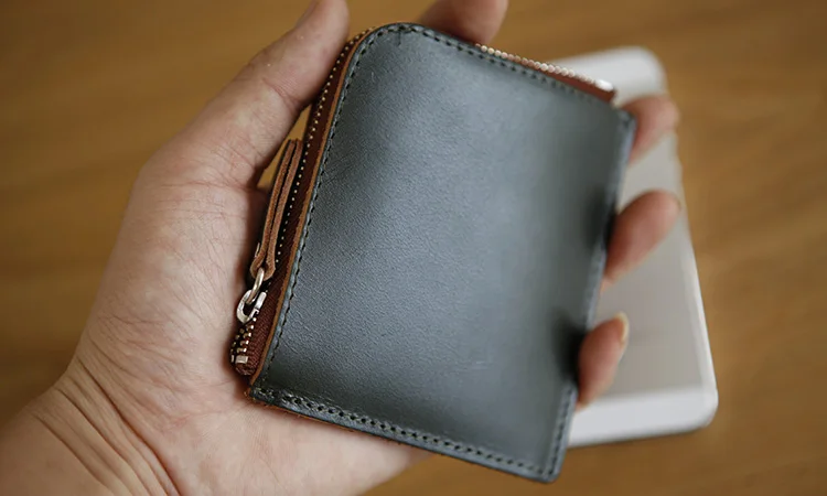 

LANSPACE men wallets handmade coin purses holders brand casual zipper purse