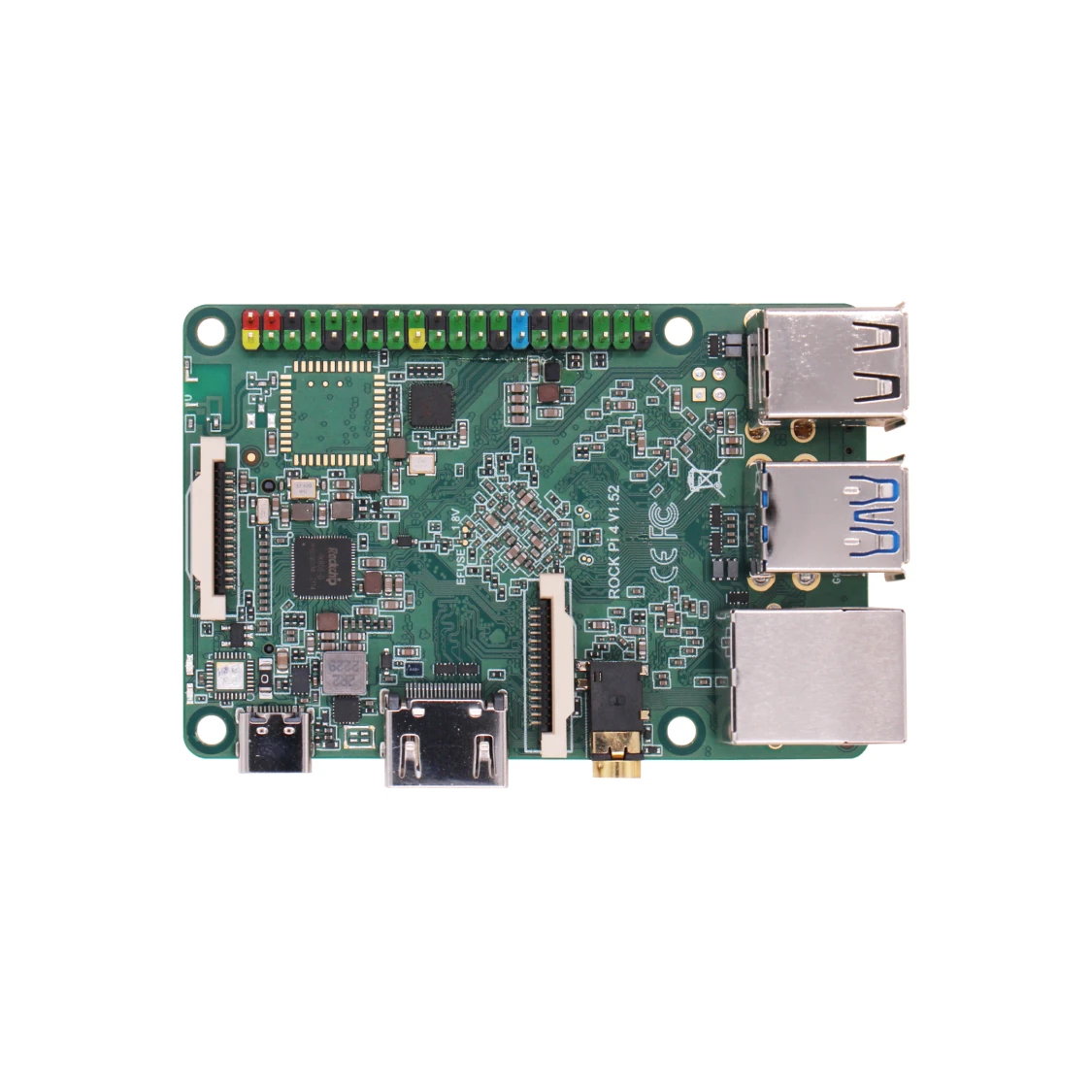 Фото VivaCTRadxa ROCK 4A RK3399, 6-ядерный процессор SBC, HDMI с поддержкой 4K, Gigabit Ethernet и PCIe 2.1, одноплатный компьютер №3