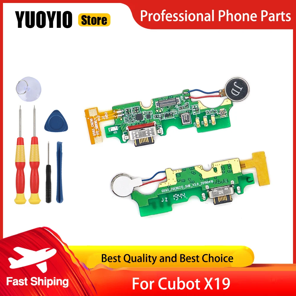 New USB Charge Board + Motor Free Tools Replacement Parts For Cubot X19 Phone | Mobile Flex Cables
