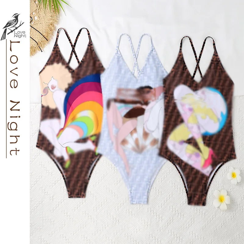 

Соблазнительное бикини, женский купальник, дизайнерский брендовый роскошный цельный купальный костюм, открытый купальник с открытой спино...