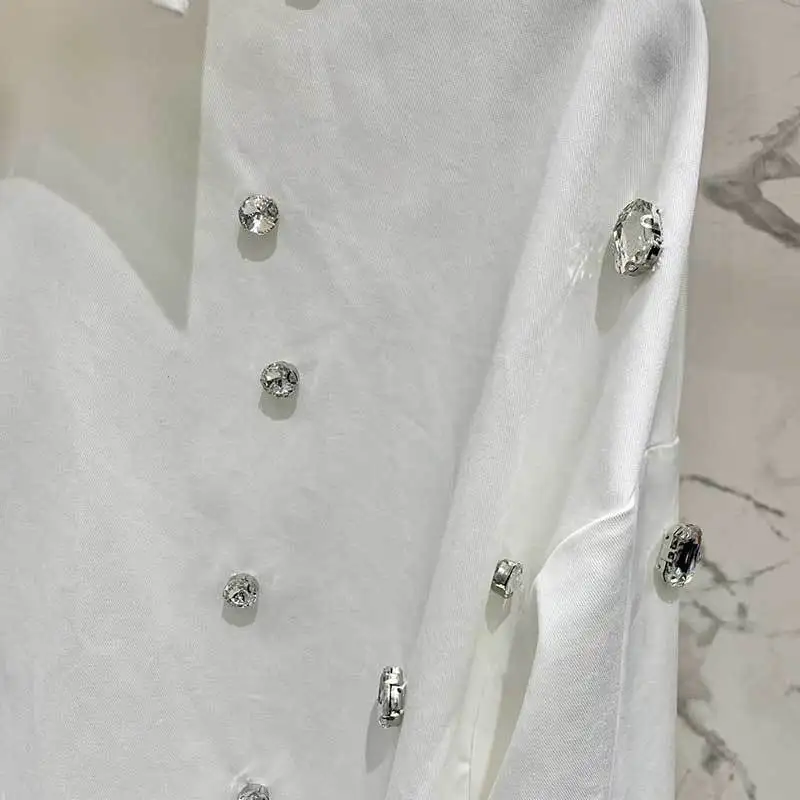 Рисунок 5 - Женская Однотонная рубашка со стразами