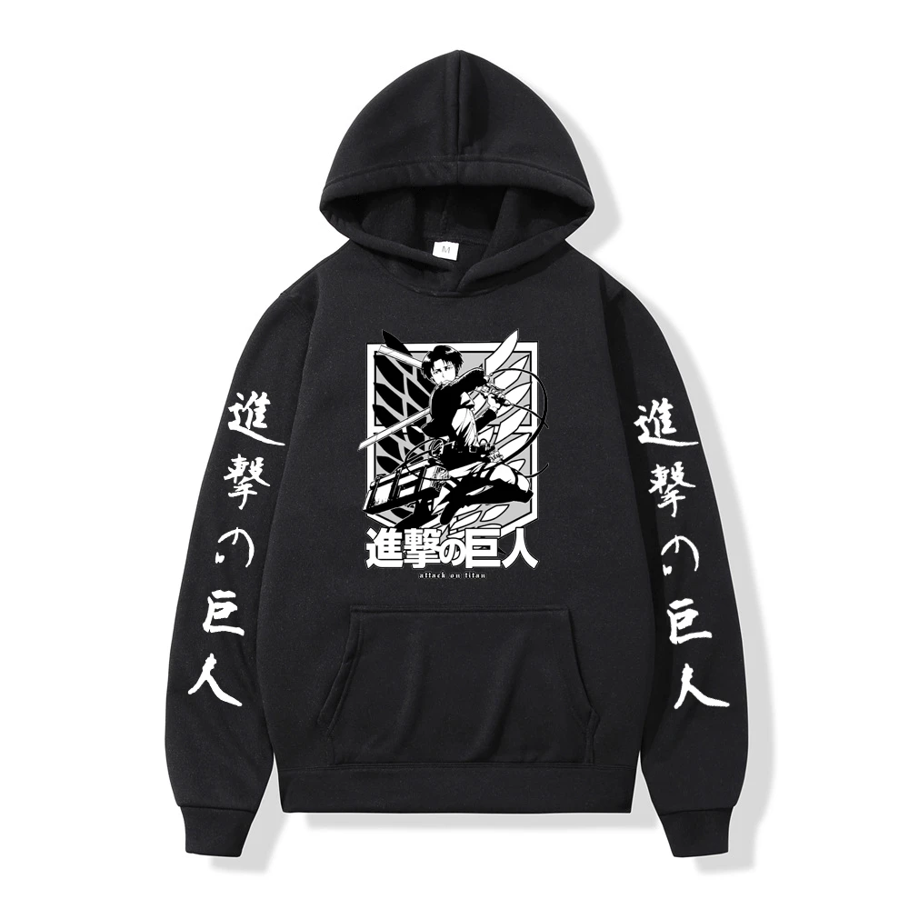 

Giant Attack on Titan Printed Hooded Sweatshirt Men Women Street Harajuku Style Hoodie Teen College Style Sportswear Pullover