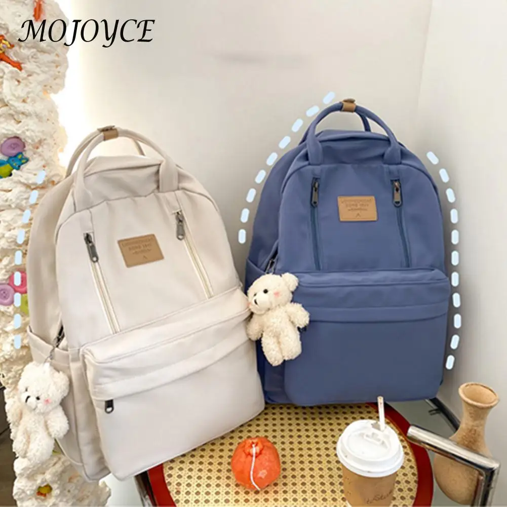 

Solid Color Women Backpack Stylish Preppy Style Backpack Casual Outdoor Travel Shopping Large Handbags Knapsacks