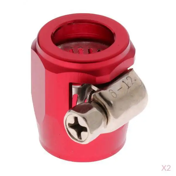 

2X AN6 Hose End Finisher Aluminum Oil Water Pipe Clamp Outer Diameter