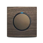 Настенный переключатель Wallpad, импульсный Светодиодный индикатор для переключения света, из дерева и алюминия, 1, 2, 3, 4 клавиши
