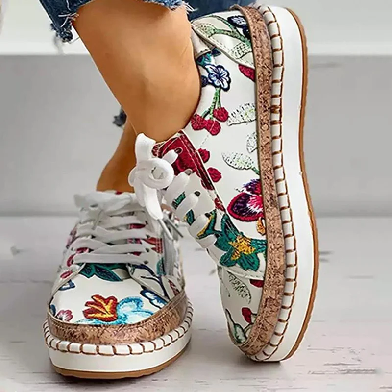 

Shoes Women 2022 Sneakers Comfortable Women's Sneakers Footwear Chunky Sneakers Loafers Platform Shoes Lace-Up Mujer Shoes Woman