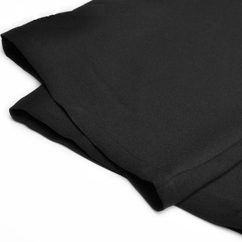 Designer Spring Jumpsuits Women Stand Neck Ruffles Long Sleeve Belted Office Lady Black Pants Rompers