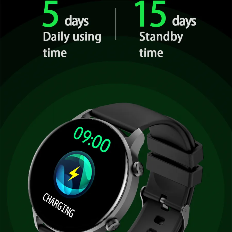 Smartwatch Sport Women Men Call Bluetooth 280mA Battery IP68 Waterproof  Heart Rate Tracker Ladies Smart Watch Call Android IOS