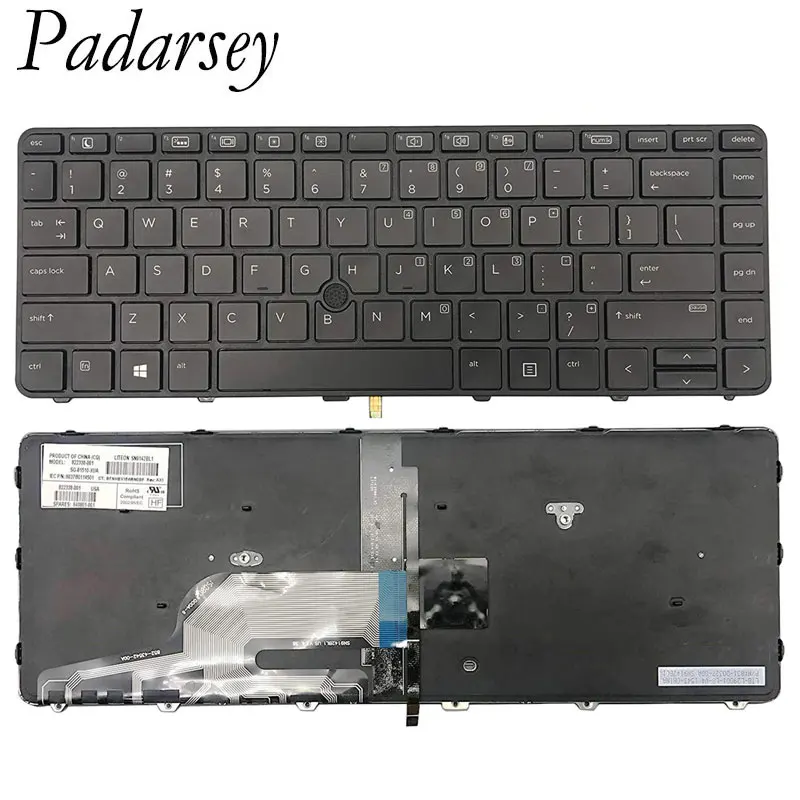Сменная английская клавиатура Padarsey для ноутбука HP Probook 640 G2 G3 645 430 G4 440 с подсветкой