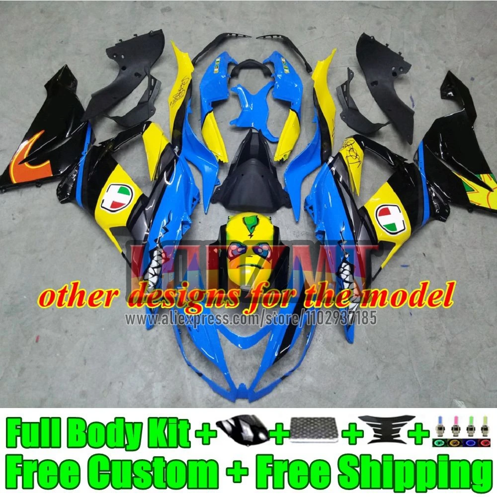 Кузов для KAWASAKI NINJA ZX-6R ZX 6R 636 41No17 зеленый белый ZX6R 2013 2014 2015 2016 2017 2018 ZX-636 13 14 15 16 17 18