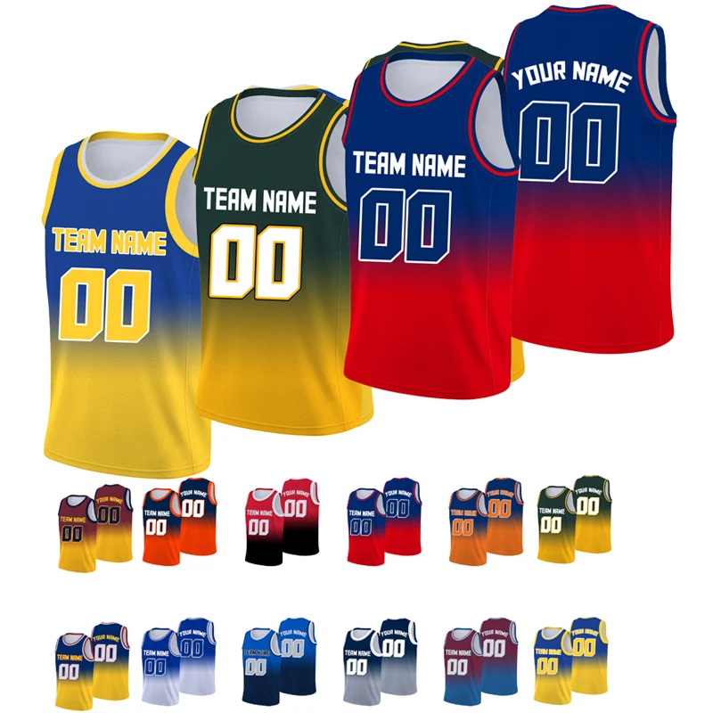 

Сине-желтая футболка для баскетбола, мужские блузки, индивидуальное имя команды, баскетбольная форма, майка, топ, спортивные тренировочные костюмы