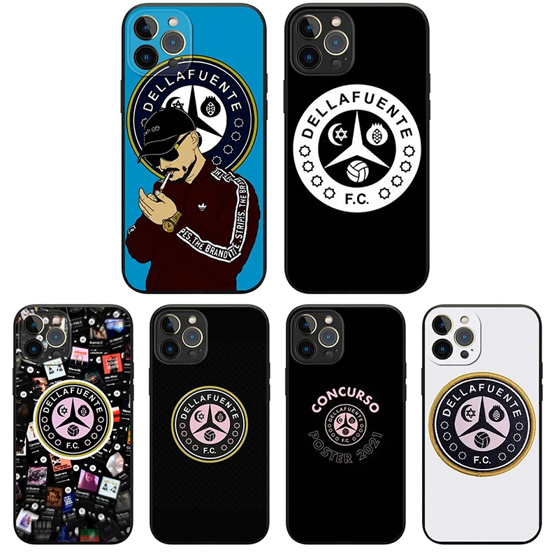 

Dellafuente F C Artwork Phone Case for IPhone 13 Pro Max 12 Mini 11 SE 2020 5S 6 6S 7 8 Plus XS X XR Transparent or Black Shell