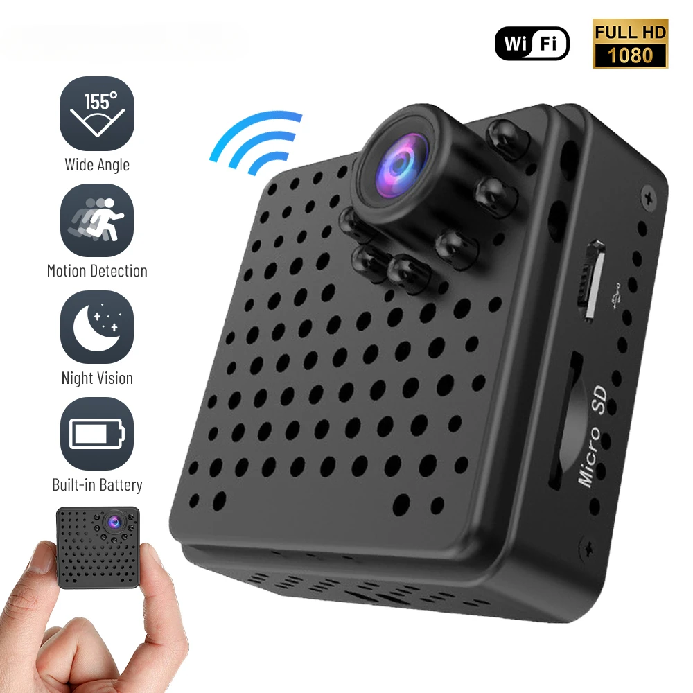

Wireless Wifi 1080P Full-HD Mini Camera Infrared Night Vision Motion Detection Cam Web Video Surveillance Small Camcorders