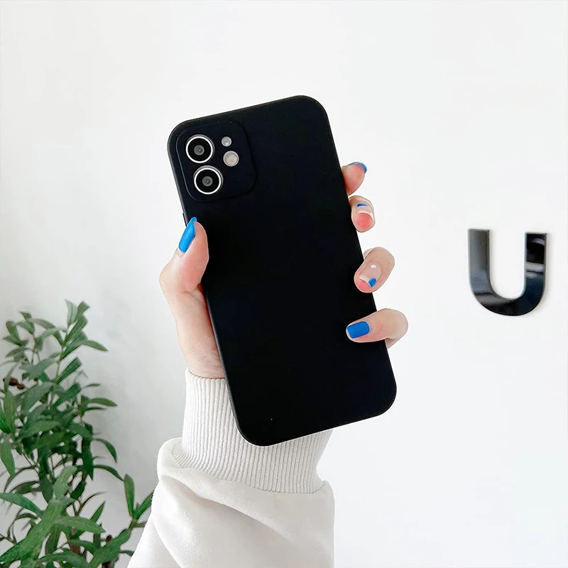 

For iPhone 13 12 11 Pro Max Case Luxury Original Liquid Silicone Soft Cover For iPhone X Xr Xs Max 8 7 Plus 6s 6 Shockproof Case