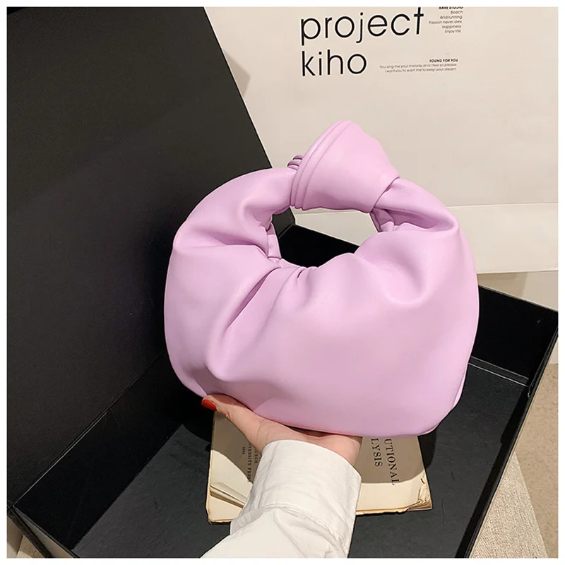 2023Soft Sugar Cream Pleated Bag for Women Spring/Summer 2023 Korean Version Fashion and Versatile Soft Glutinous Girls' Handbag
