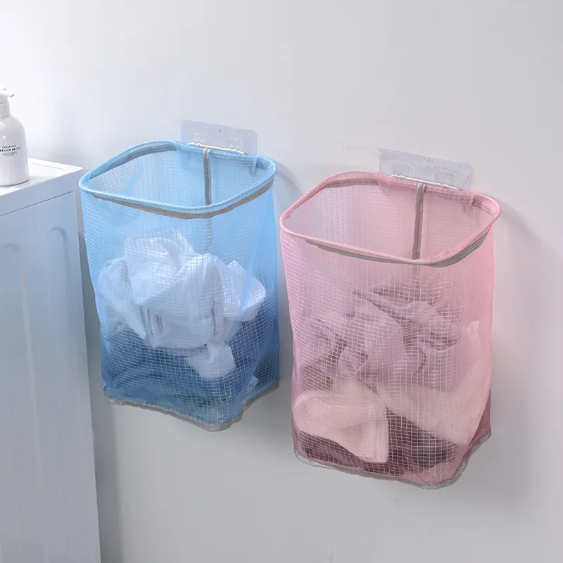 

Настенная Корзина для белья в ванную комнату, складная корзина для грязной одежды, сетчатые органайзеры, детские игрушки рама, ковш