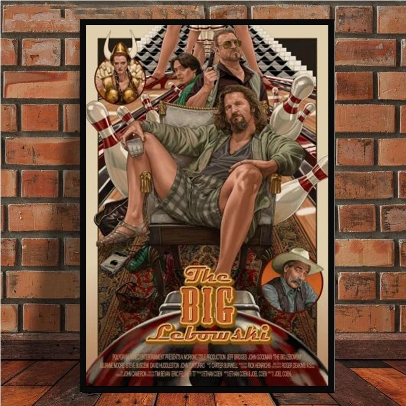 The Big Lebowski (1998) классический фильм плакат Обложка фото холст печать квартира