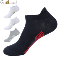 goodeal 3 pairs cotton man short sport socks pack low cut athletic sock for running marathon breathable men comfortable set