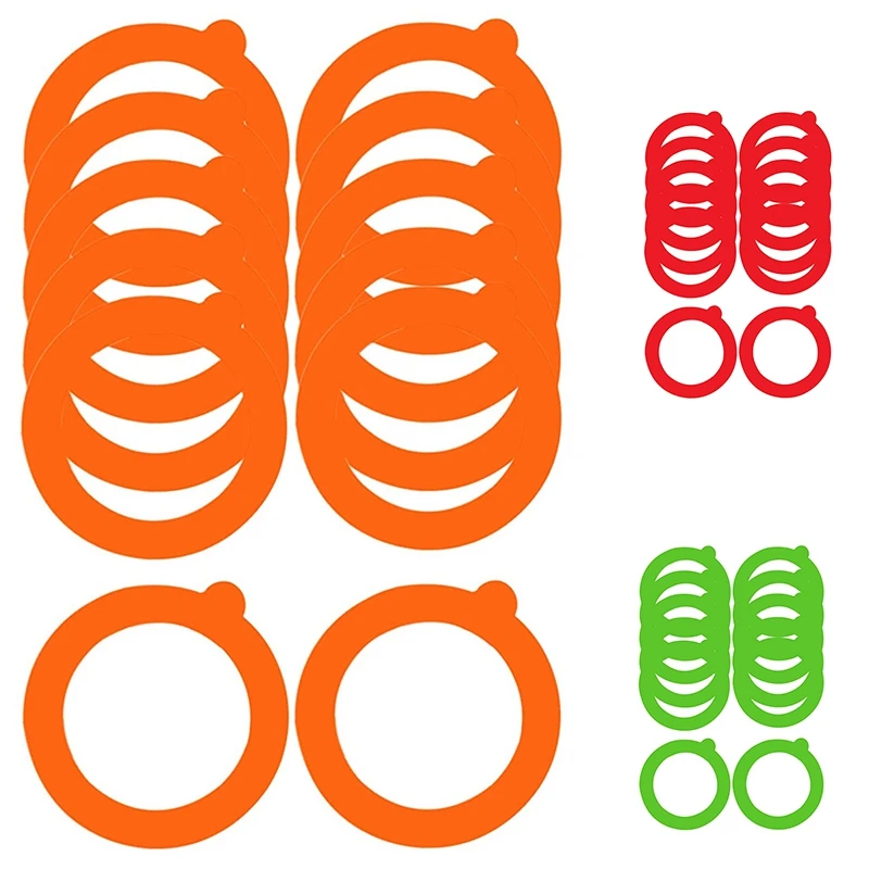 

12 упаковок силиконовых сменных прокладок, герметичные резиновые уплотнительные кольца для крышек каменной банка, герметичный консервиров...