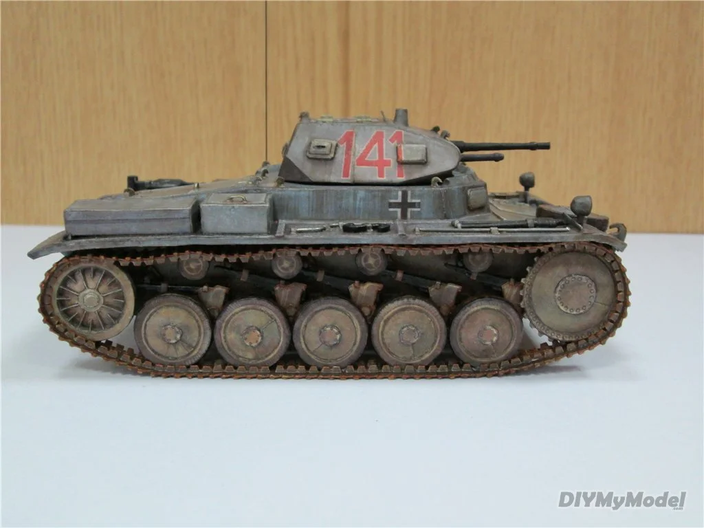 ДОМАШНИЙ МОДЕЛЬНЫЙ КОМПЛЕКТ БУМАЖНОЙ МОДЕЛИРОВАНИЯ НЕМЕЦКОГО СВЕТОВОГО ТАНКА PZKPFW II DIY ручной работы, игрушка, пазл, подарок, киноатрибуты
