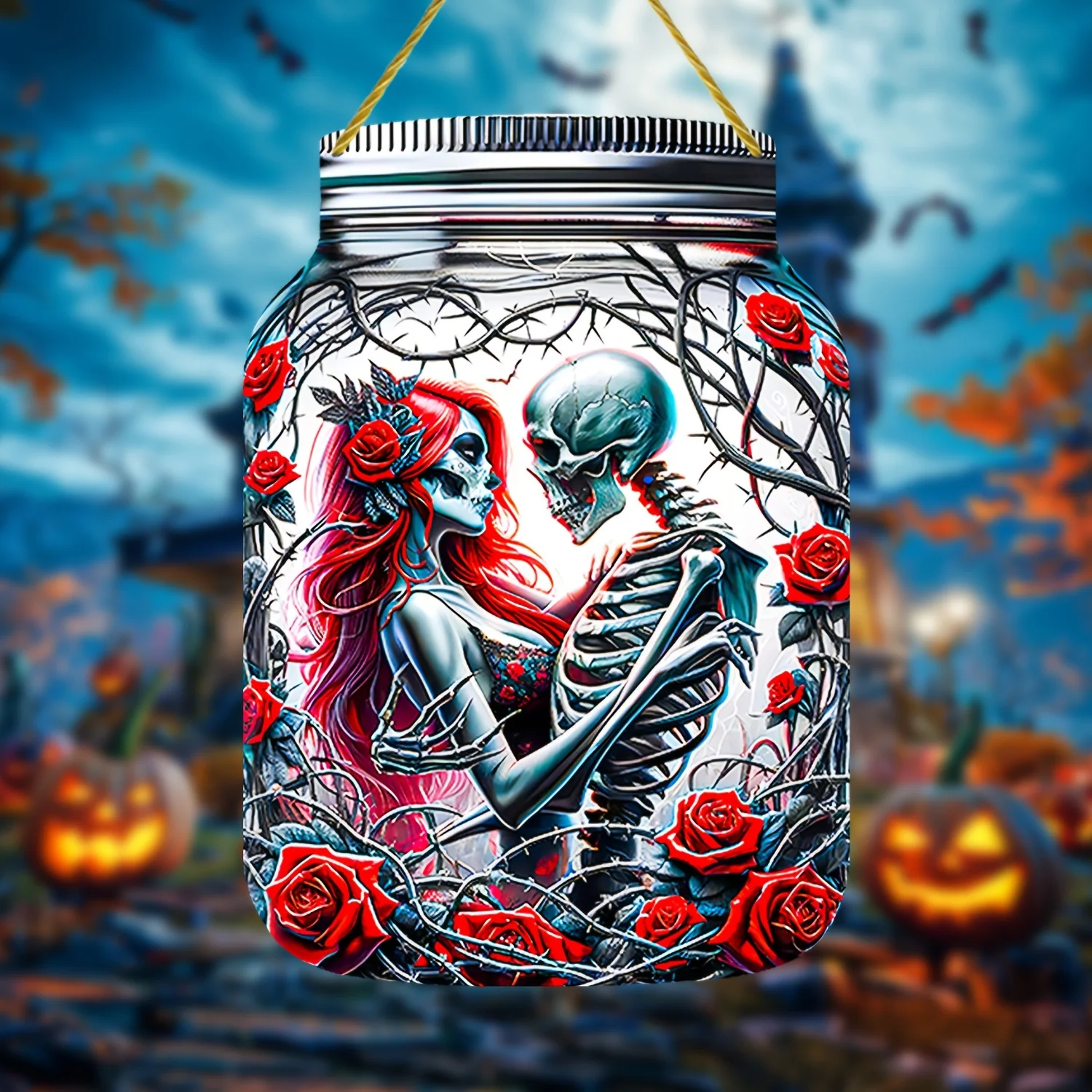 Готический любовный череп до смерти акриловое украшение для стен комнаты