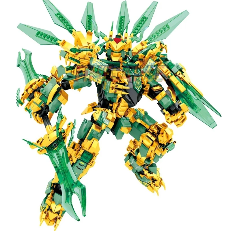 1618pcs Warrior Mechanical Titans Mechas Battle Robot Dragons Season 14 Building Blocks Classic Model Sets Bricks Kids Kits - купить по