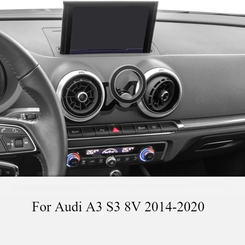 MagSafe Car Mount for Audi A3 2014-2020 Magnetic Phone Holder Car Air Vent Fit for IPhone 15 14 13 12 Series MagSafe Case