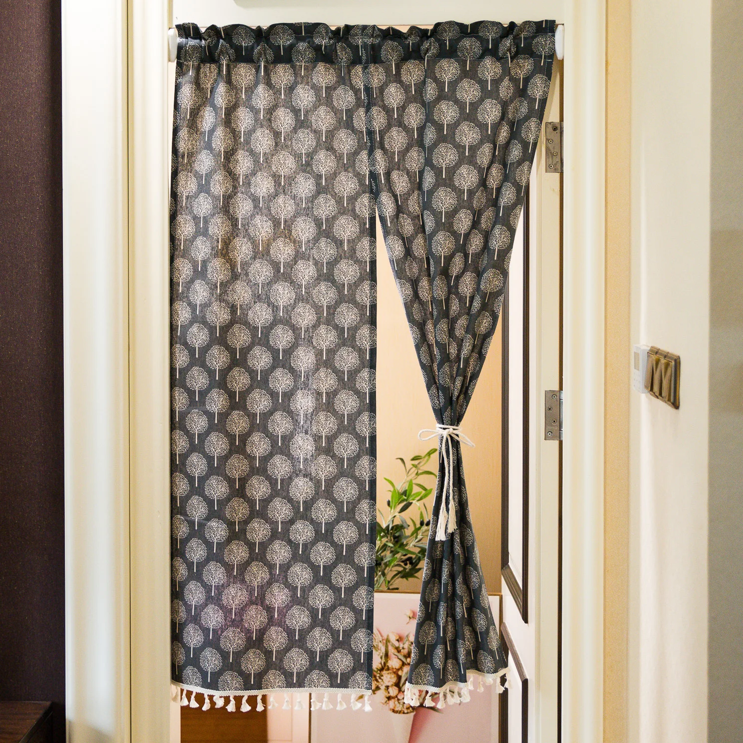 

Door Curtain Plant Flowers Room Nolan Door Decor Partition Curtains Drape Kitchen Entrance Hanging Half-Curtain 90x140CM