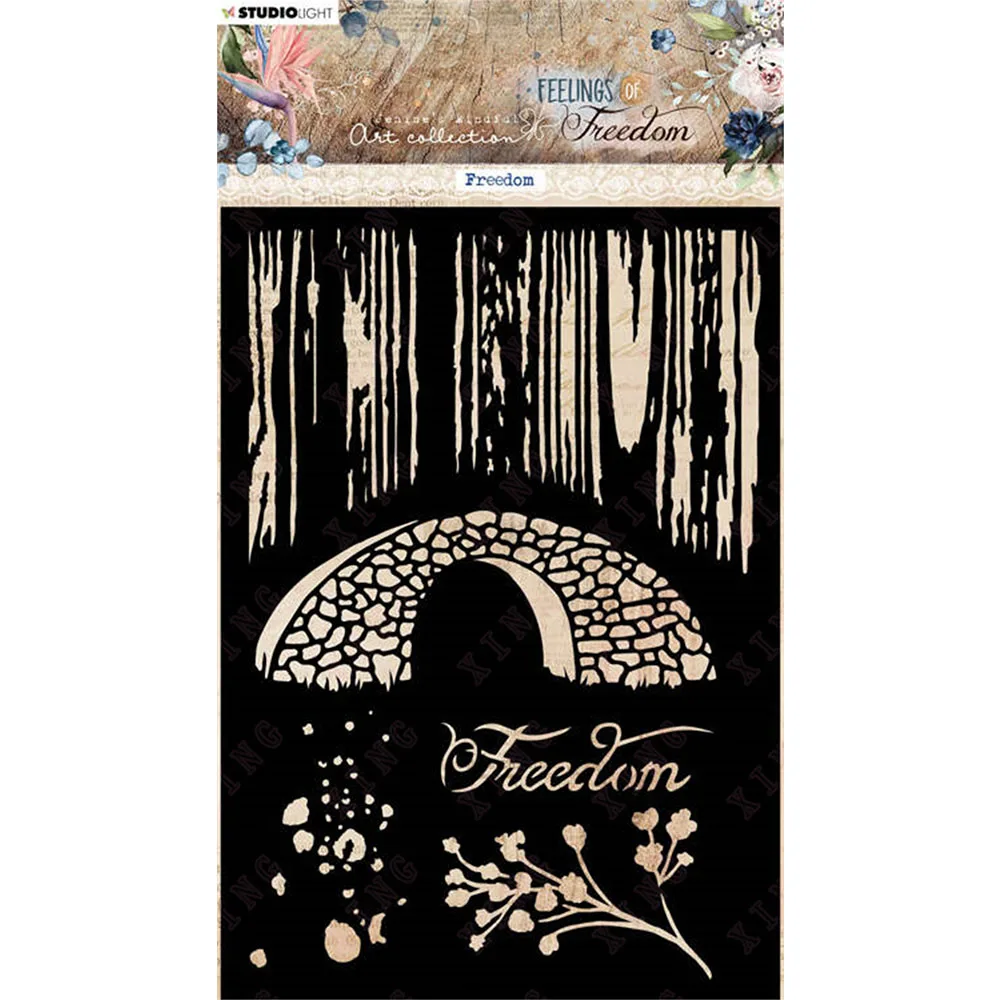 

New Diy Freedom Layering Stencils Painting Scrapbook Paper Coloring Embossing Album Decorative Template 2023 Craft Card Cut Die