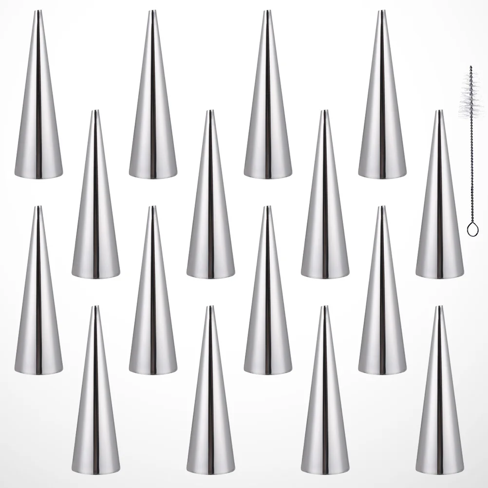 

Croissant Baking Cone Horn Cream Tube Roll Cannoli Forms Conical Waffle Molds Maker Bread Pastry Lady Tools Mold Tool Connoli
