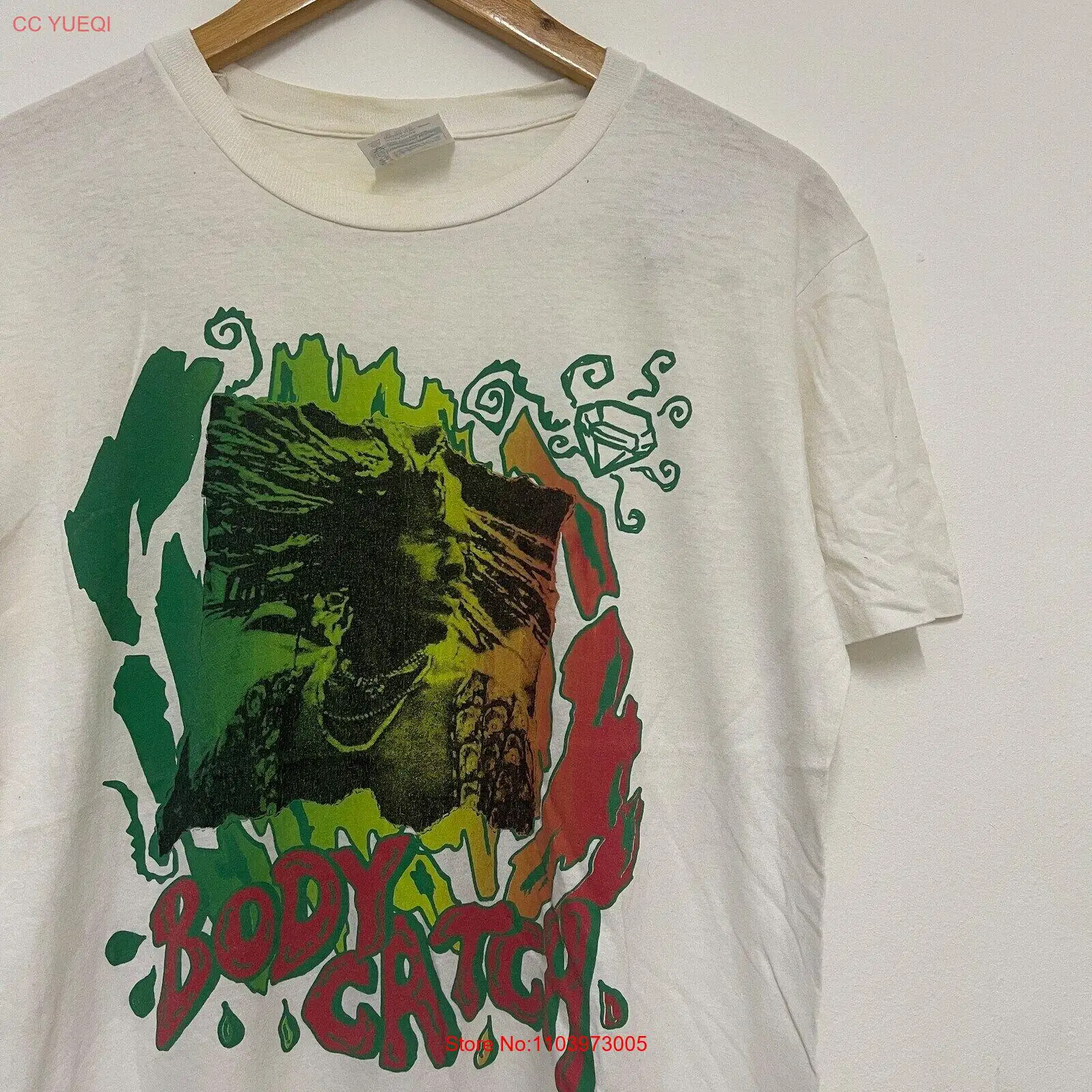 Винтажная футболка 80s Body Catch Reggae Root House Music/DJ/Technics / King Si