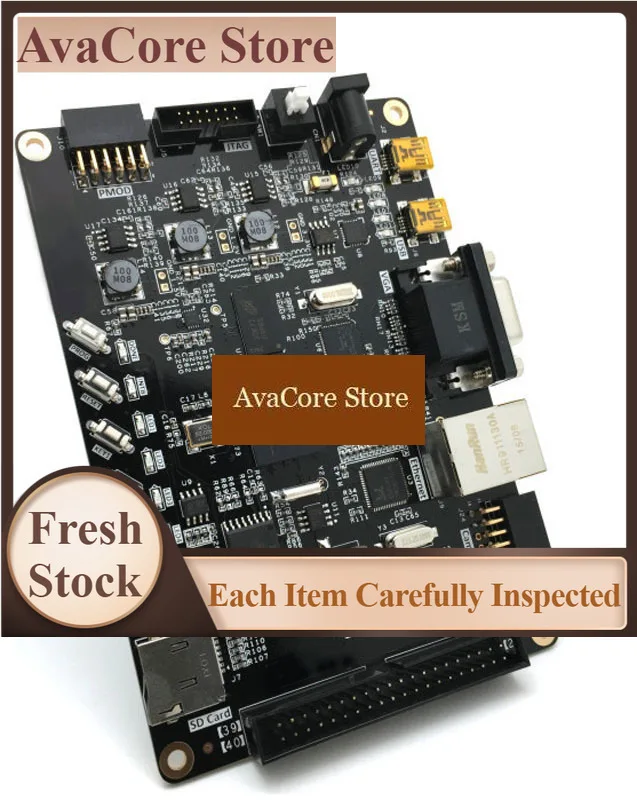 Фото Плата разработки AvaCoreFPGA XC6SLX16 DDR3 1 Гбит, FLASH 128 Мбит, гигабитный Ethernet, USB2.0, VGA, камера, SD, RTC, модуль расширения JTAG №1